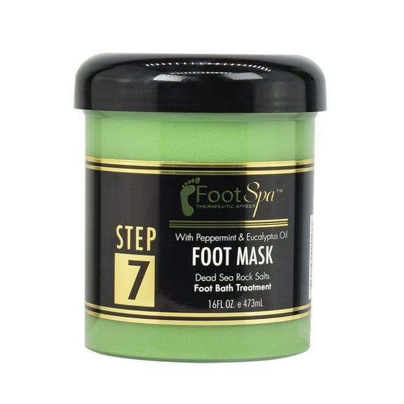 FOOT SPA Cream Mask for Feet, 16 oz with Peppermint & Eucalyptus Oil - Hydrating Pedicure Massage