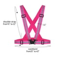 thumbnail image 2 of JP Gilet de Sécurité Haute Visibilité Réfléchissant, Lot de 2 Équipement de Course Ajustable pour Hommes & Femmes, Cyclisme de Nuit, Randonnée, Jogging, Promenade pour Chien, Rose, 2 of 7