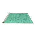 thumbnail image 2 of Ahgly Company Machine Washable Indoor Rectangle Abstract Turquoise Blue Modern Area Rugs, 2' x 3', 2 of 4