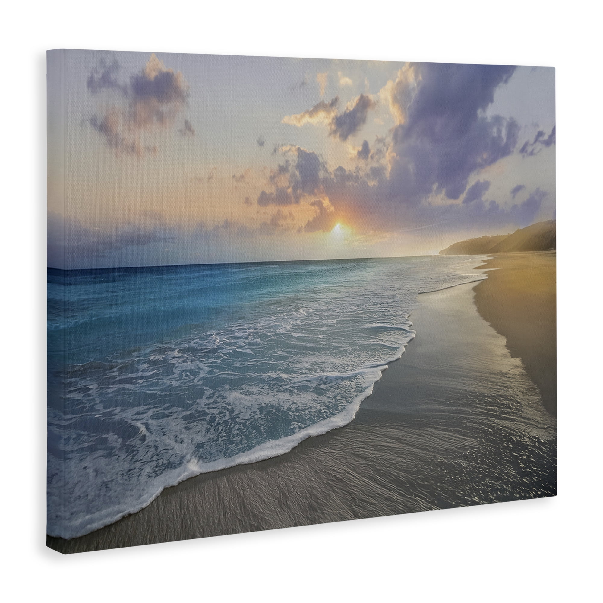 Stupell Industries Sunset over Tranquil Coast Canvas Wall Art, design by Mike Calascibetta
