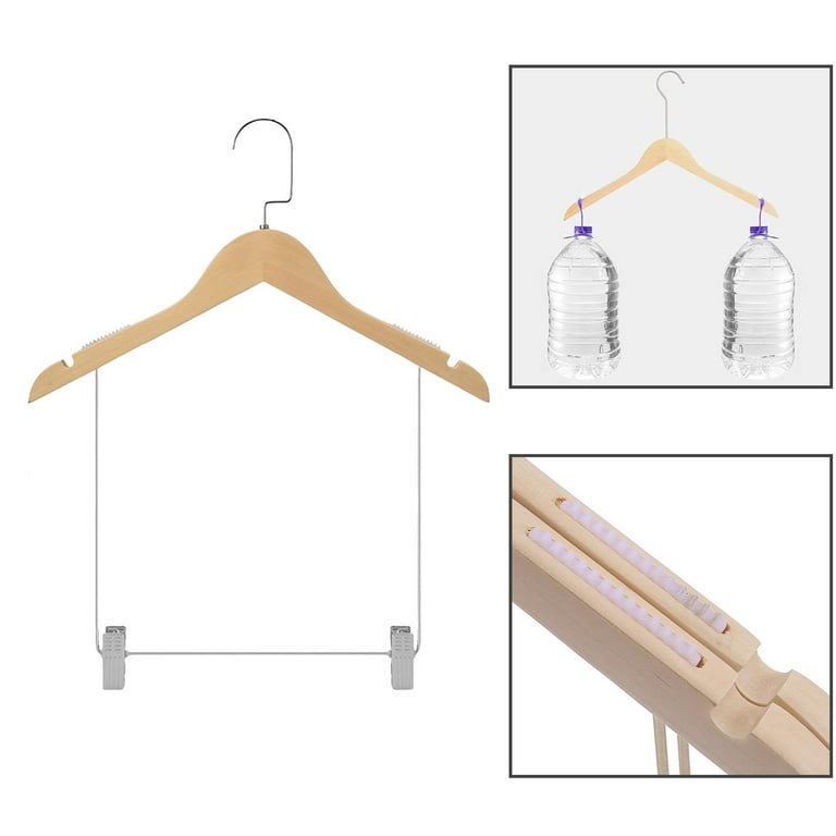 Wooden hangers for wardrobe clothes hanger pants T-shirts jackets shirts  44cm hanger with 360 ° swivel hook - AliExpress