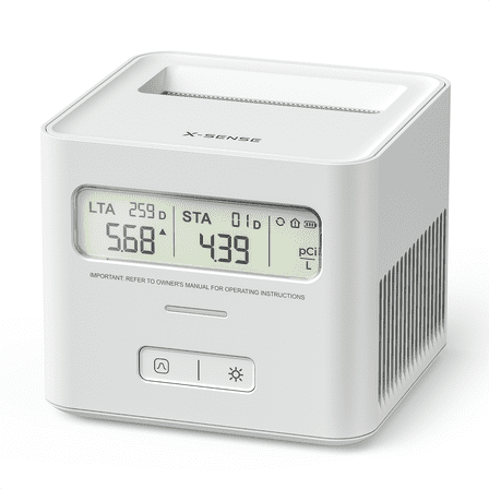 X-Sense Radon Gas Detector Monitor for Home, Continuous & Real-Time Testing with Easy-to-Read LCD Display, No Installation or Lab Fees, XR0A-SR