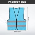 thumbnail image 2 of Uxcell High Visibility Reflective Mesh Safety Vest, Class 2 Work Vest Smooth Zipper Front for Construction Safety Sky Blue, 2 of 7
