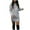 Grey, variant on Long Sweater Dress,女装休闲长袖圆领对比色针织衫