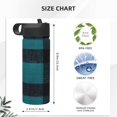 thumbnail image 2 of 18oz Straw Lid Space Bottle 2.9×8.9in Double-Layer Insulated Leak-Proof Bottle Straw Cup Lid Convenient For Carrying Darkcyan Buffalo Plaid Check Tartan Scotland_4, 2 of 8