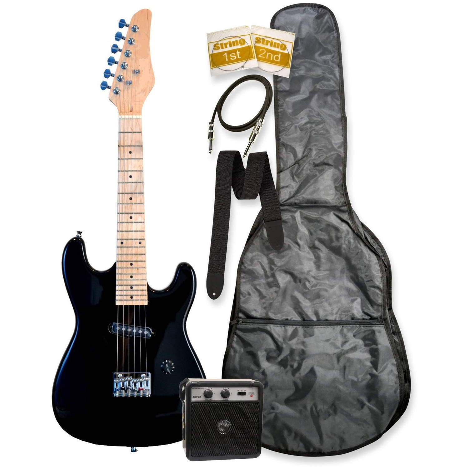 Directly Cheap Junior Kids Mini 1/2Size Electric Starter Guitar with