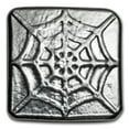 thumbnail image 1 of 1 oz Hand-Poured Silver Square - Spiderweb, 1 of 2