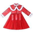 thumbnail image 3 of Youmylove Toddler Kids Baby Girls Children Fairy Hanfu Dresses For Calendar New Year Quilted Lined Warm Princess Dresses Embroidery Stylish Toddler Child Outwear, 3 of 9