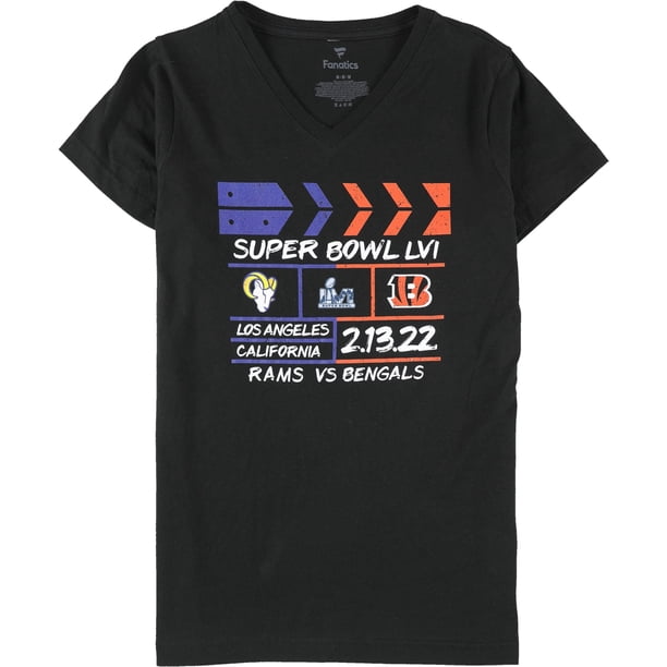 G-III Sports Womens Super Bowl LVI Graphic T-Shirt priblack S