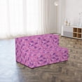 thumbnail image 2 of Tropical Foldable Mattress, Flamingos on Leaves, 74.8" x 39.4", Pale Fuchsia and Violet, by Ambesonne, 2 of 4