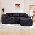 thumbnail image 2 of Lunale L-Shaped Modular Sectional Sofa with Right Chaise, No Assembly Required, Boneless Polyester Cloud Couch for Living Room, Gray, 2 of 10