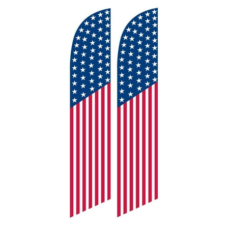 twin pack windless swooper flags vertical american flag walmart com