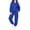 Blue, variant on PInxai Kids Sweatsuits Casual Workout Sets Zip up Hooded Long Sleeve Sweatshirts Joggers with Pockets Unisex Clothing,Yellow,90