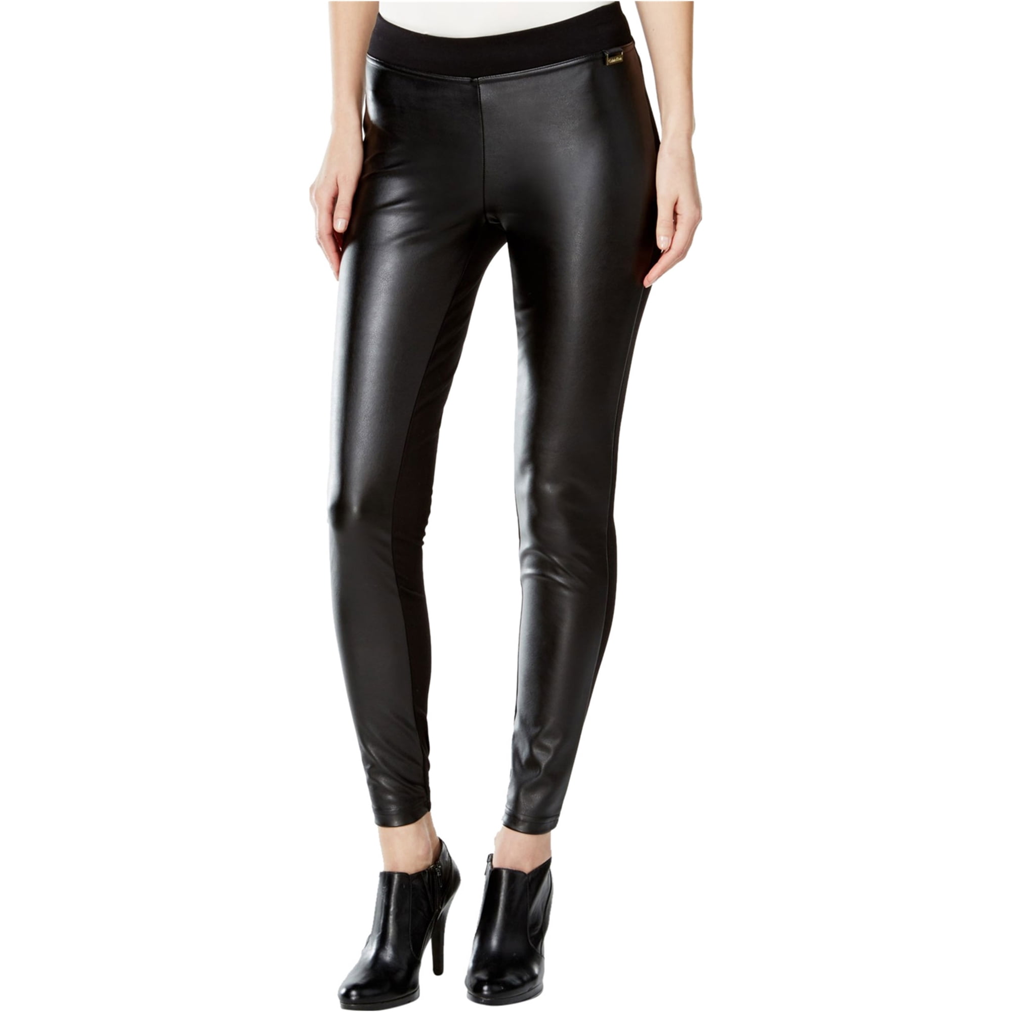 Calvin Klein Womens Faux Leather Casual 