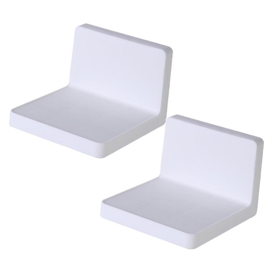 2Pcs Floating Shelf Wall Hanging Shelf No Punching Floating Shelf White Plastic Ledges With Self Hanging Rack Suitable For Living Room Kitchen And Bathroom Rack
