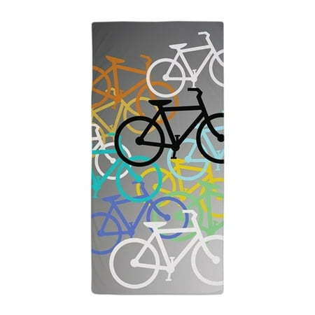 CafePress Colored Bikes Design Large Beach Towel Soft CafePress Colored Bikes Design Large Beach Towel Soft