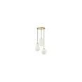 thumbnail image 3 of Gene 3 light Brass and Frosted white glass pendant, 3 of 4