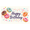thumbnail image 2 of Colorful Donut Themed Happy Birthday Backdrop Banner, Party Decorations for Birthday Party Photography Props and Celebrations, 2 of 4