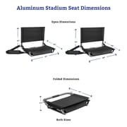 Cascade Mountain Tech Lightweight Stadium Seat for Bleachers, Red