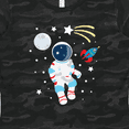 thumbnail image 4 of Inktastic Astronaut The Moon Spaceship and Shooting Star Women's T-Shirt, 4 of 5
