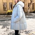 thumbnail image 5 of Fewfanhot Womens Jacket Thickened Winter Coat Hooded with Deep Pockets, Ladies Warm Winter Jacket, 5 of 9