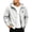 White, variant on Eltusu Men's Windbreaker Jackets, Solid Color Long Sleeve Zipper Waterproof Men's Jacket with Hoods White Size XL