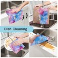 thumbnail image 2 of Yayeee 6 Pack Kitchen Dish Cloths Set for Washing Soft Drying Absorbent Microfiber Towels, Watercolor Blue Marble Pattern, 2 of 9