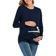 thumbnail image 4 of EGNMCR Blouse pour Enfants, Blouse et Chemise à Manches Longues à Col Rabattu en Coton, Col Rond, Manches Longues, Couleur Unie, Haut Imprimé pour Bébé, Blouse pour Femmes Enceintes, 4 of 7