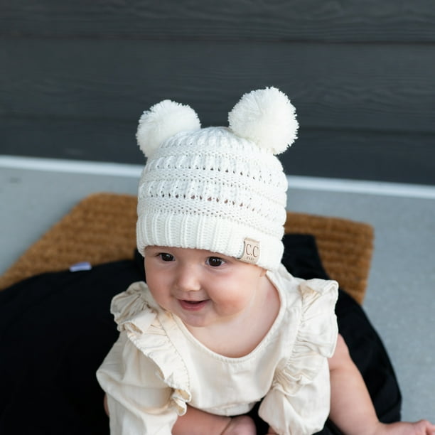 Amazon.com: 2-Pack Baby Hats for Girls, Boys - Stretchy Baby