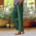 thumbnail image 2 of Wide Leg Elastic Waist Pants with Pockets Plus Size Beach Travel Lounge Pants Solid Elastic Waist Sports Casual Pants With Side Pockets, 2 of 6