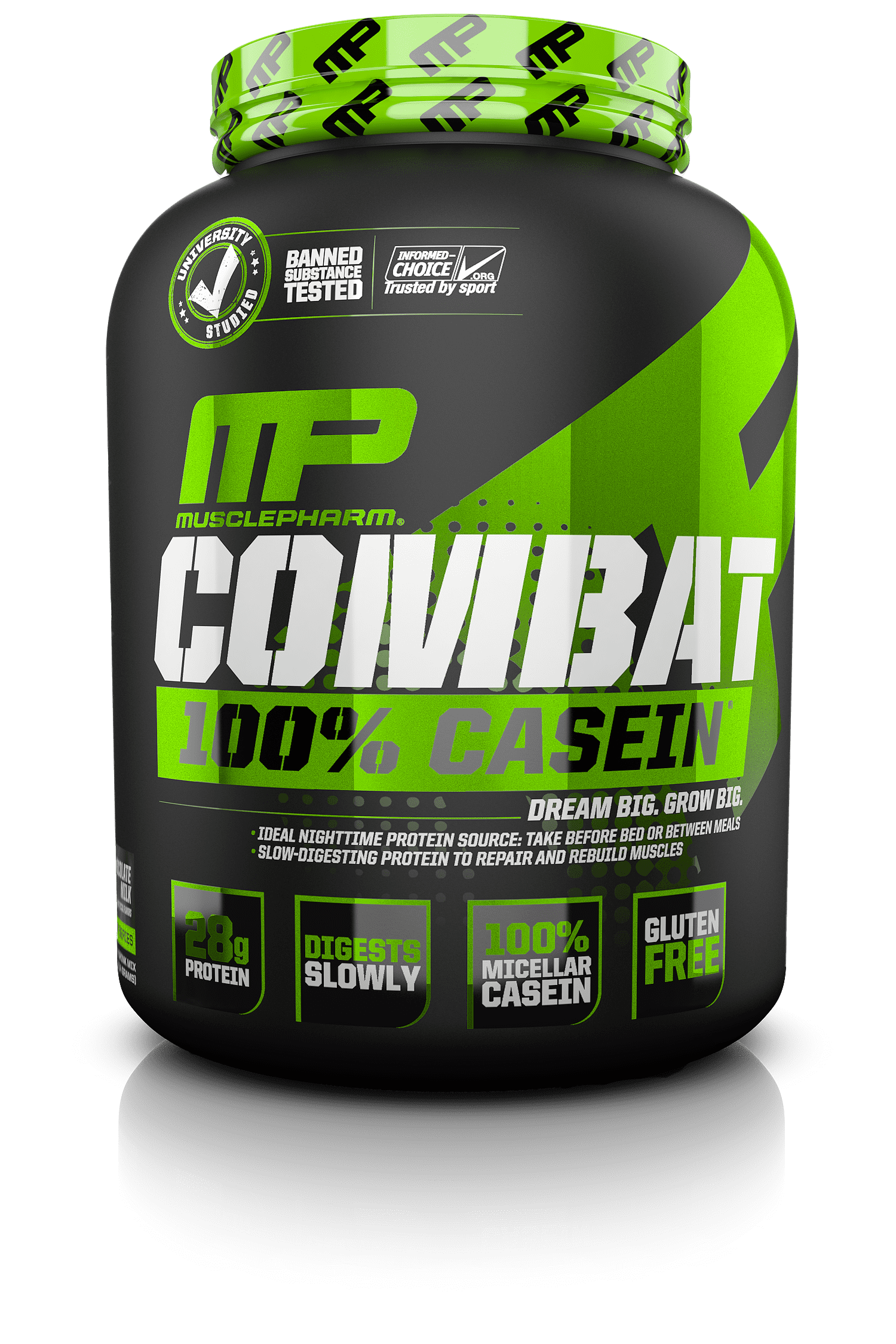 MusclePharm Combat 100 Casein Protein Powder, Chocolate Milk, 28g