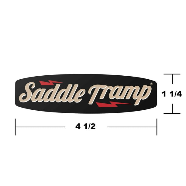 Saddle Tramp BCSTLOGO SaddleTramp Metal Logo 4.5" x 1.25" Adhesive