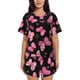 thumbnail image 1 of Balery Girl Butterfly Conjunto de Pijama para Mujer con Estampado, Dos Piezas de Manga Corta y Shorts, Ropa de Dormir Suave con Cuello Redondo y Bolsillos-Medium, 1 of 6