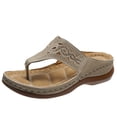 thumbnail image 1 of Open Toe Flat Slipper with Arch Support Cushion Comfotable to Wear for Women, 1 of 7