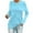 Light Blue, variant on EDFBUYKRS Female Long Sleeve Sweatshirt Womens Hoodies Long Sleeve Full-Zip Fall Sweater Light Loose Fit Cotton Hooded Y2K Drawstring with Pocket Jackets Size Xl