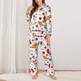thumbnail image 3 of Wukai Canada Day Print Women's Pajama Set - Soft Long Sleeve Sleepwear for Comfort and Style-Large, 3 of 9