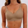 thumbnail image 2 of QASIEATN Women's Fashion Comfortable Wireless Bras Solid Color Soft Cup Bralettes Womens Underwear Everyday Bras for Women, 2 of 5