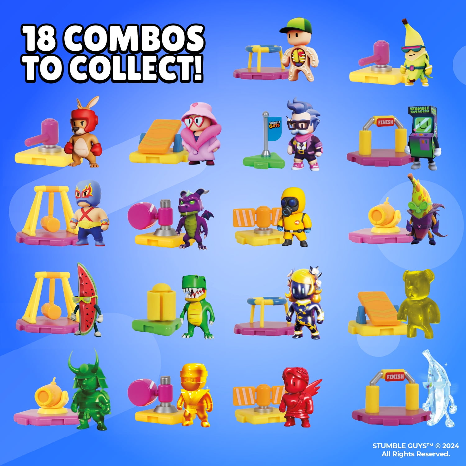 Stumble Guys Series 3 - 3” Mini Articulated Action Figure 1-Pack in a Blind Mr. Stumble's CAPsule, 18 Styles to Collect