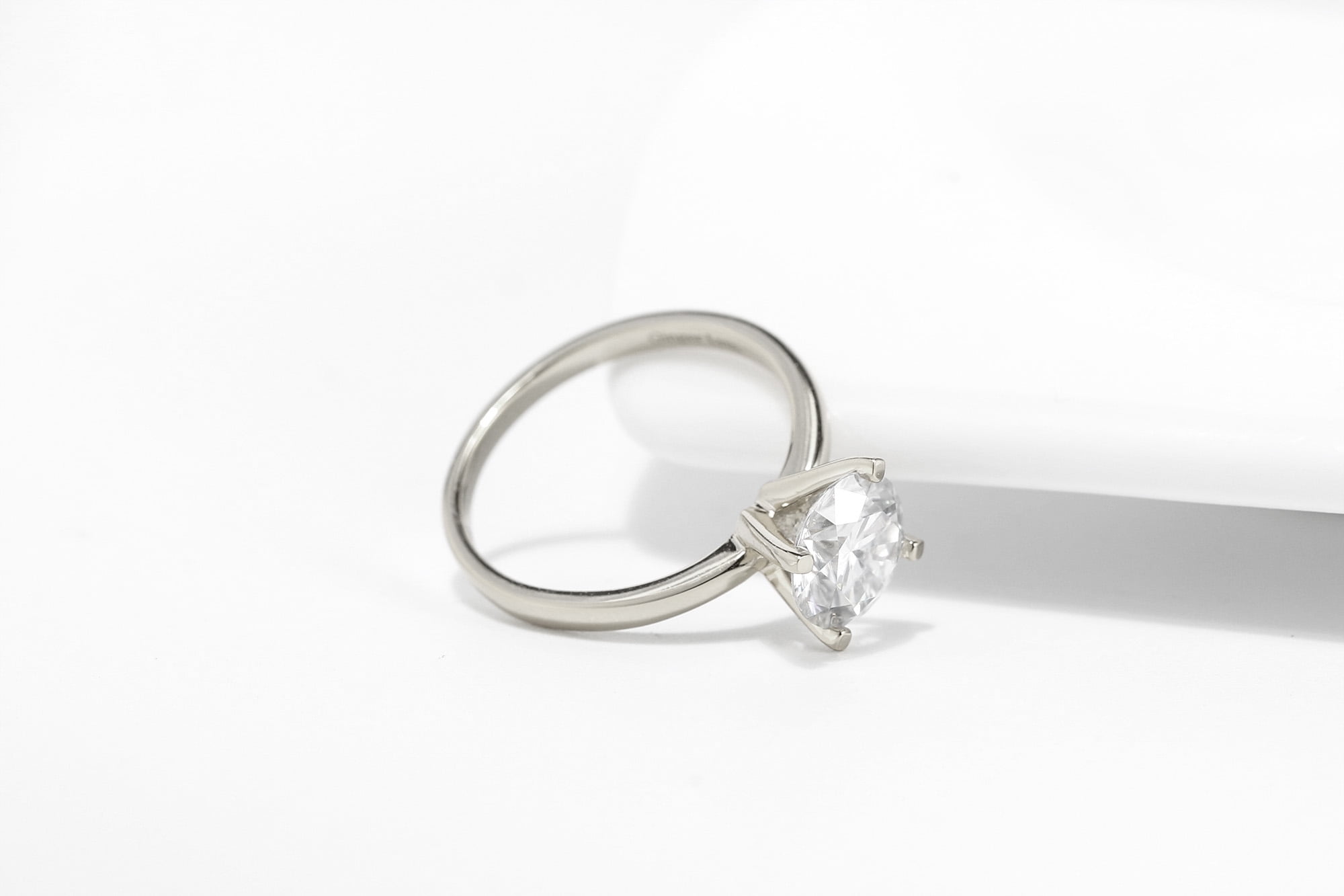 Amore Engagement Ring Women 1 Ct Moissanite 14K Gold Solitaire Ginger Lyne Collection