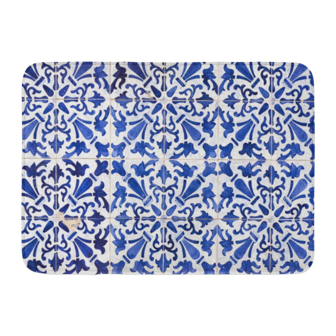 POGLIP Blue Vintage Traditional Ornate Portuguese Tiles Azulejos
