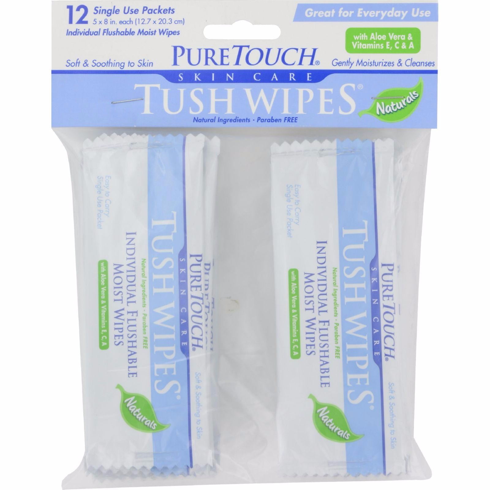 Puretouch Skin Care Tush Wipes Naturals 12 Packets Walmart Canada