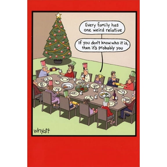 Nobleworks Weird Relative Tim Whyatt Humorous / Funny Christmas Card (1 card/1 envelope)