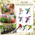 thumbnail image 3 of Stained Glass Hummingbird Pot Stake Acrylic Outdoor Garden Decoration for Potted Plants, Yard, Patio and Porch Housewarming Gift, 3 of 7