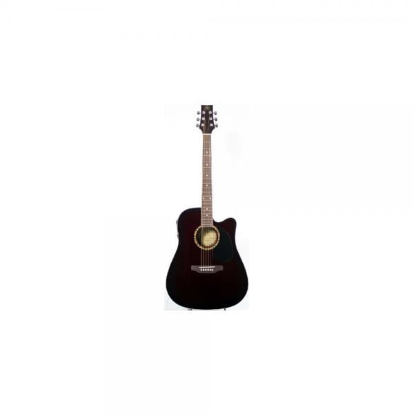 jb player jbea25wb acoustic electric guitar, walnut