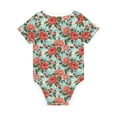 thumbnail image 2 of Daiia Rose Flowers Printed Unisex-Baby Short Sleeve Onesies Bodysuits Baby Climbing Clothes Soft and Comfortable Romper with Expandable Shoulder Design-12 Months, 2 of 8