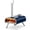 Blue, variant on BIG HORN OUTDOORS 16 Inch Pellet Pizza Oven Outdoor, Wood Pellet Pizza Stove with Pizza Stone for Backyard, Camping, Silver