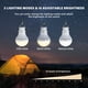 thumbnail image 5 of Lámpara de camping Irfora Lámpara LED USB para exteriores, luz cálida/blanca/blanca cálida, gancho de brillo ajustable para Camping, senderismo, luz portátil de emergencia Irfora Lámpara de camping, 5 of 5