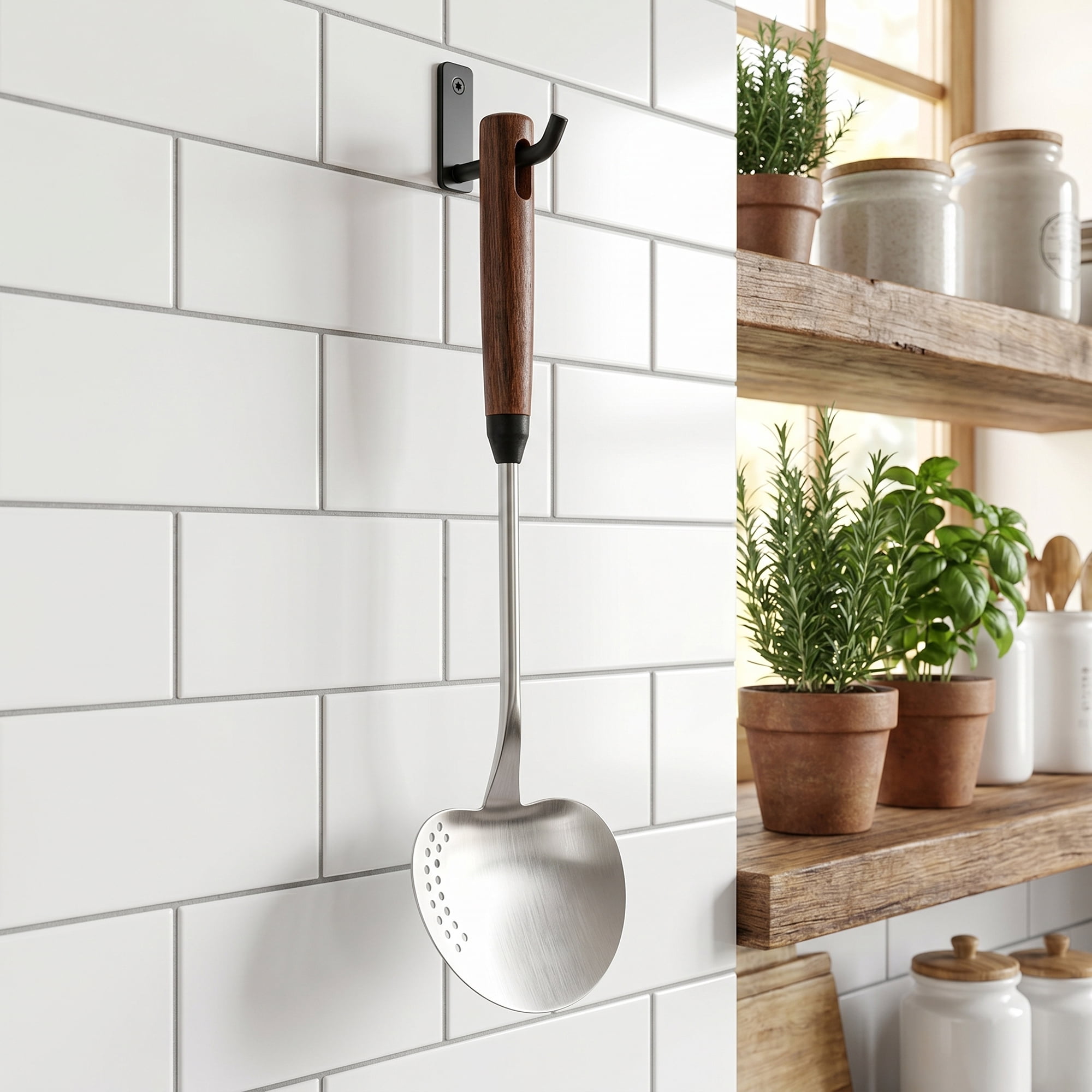 Unique Bargains Kitchen Utensil Spatula Ideal for Serving Silver-Missed Scoop 15.2x4.3 in