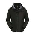 thumbnail image 2 of Momasggi Mens 3 in 1 Waterproof Jacket Windproof Hooded Jackets with Inner Warm Fleece Coat Big and Tall Outdoor Hiking Coat with Pockets Black M, 2 of 8