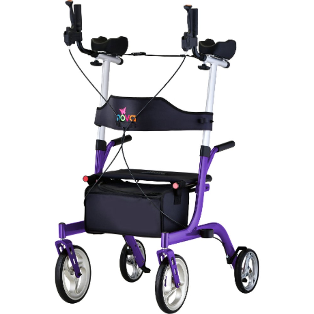 Nova Medical Phoenix Rise UP Rollator Upright Rolling Walker Purple
